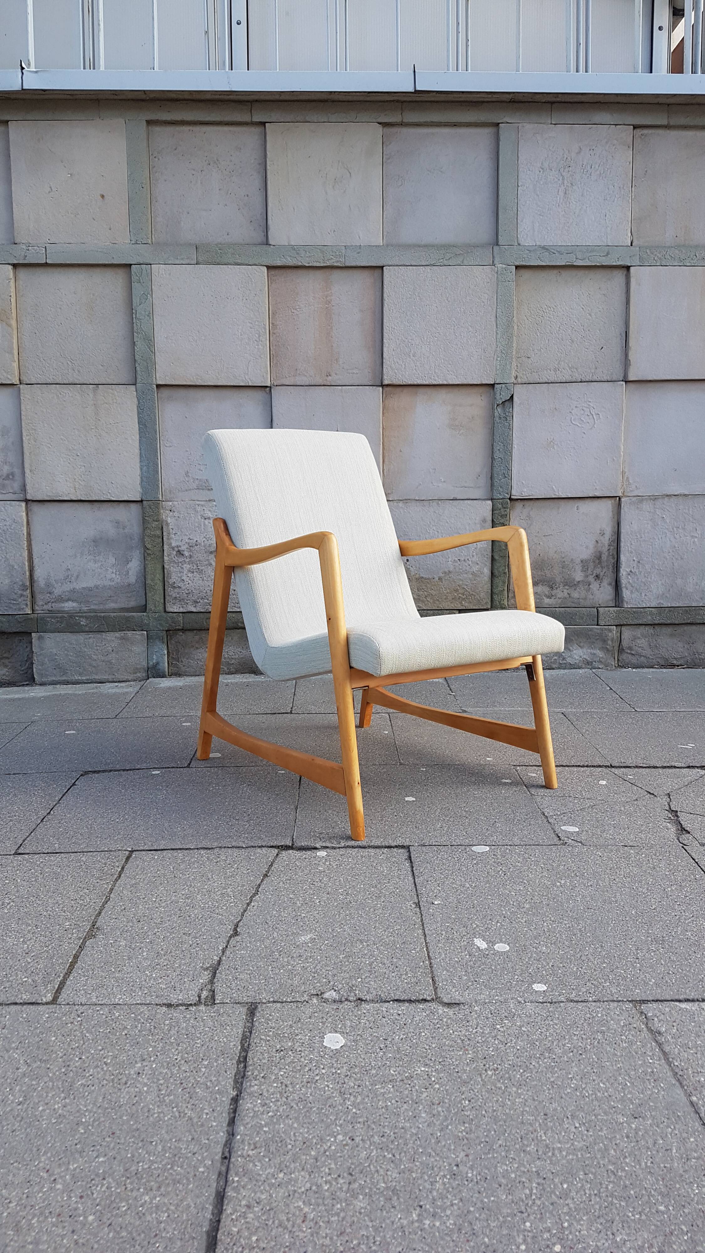 Polish armchair type 364 designed by Barbara Fenrych-Węcławska