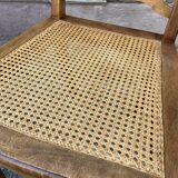 4 chaises noyer cannage Art déco 1930 motif floral French