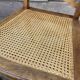 4 Art Deco walnut cane chairs 1930 French floral pattern