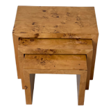 1970s burl nest tables