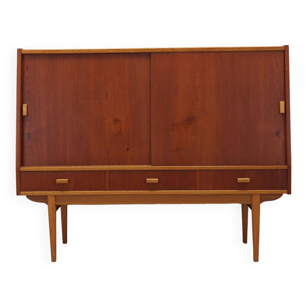 Buffet haut en teck, design danois, années 1960, production : Danemark