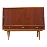 Buffet haut en teck, design danois, années 1960, production : Danemark
