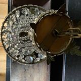 Old brass hot air balloon chandelier with pendants