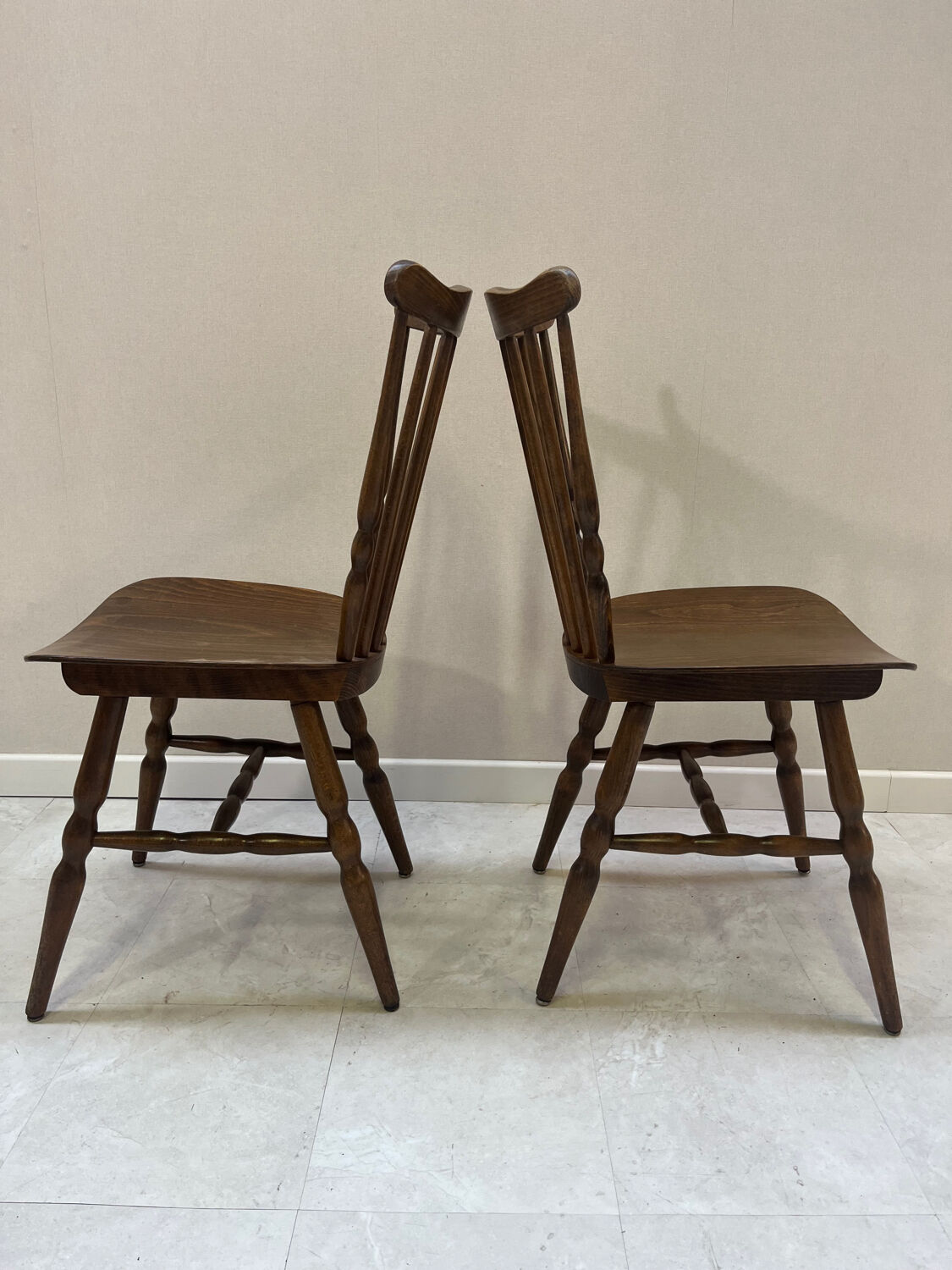 Pair of Baumann bistro chairs