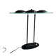 Postmodern black metal glass ceiling lamp | 1990s