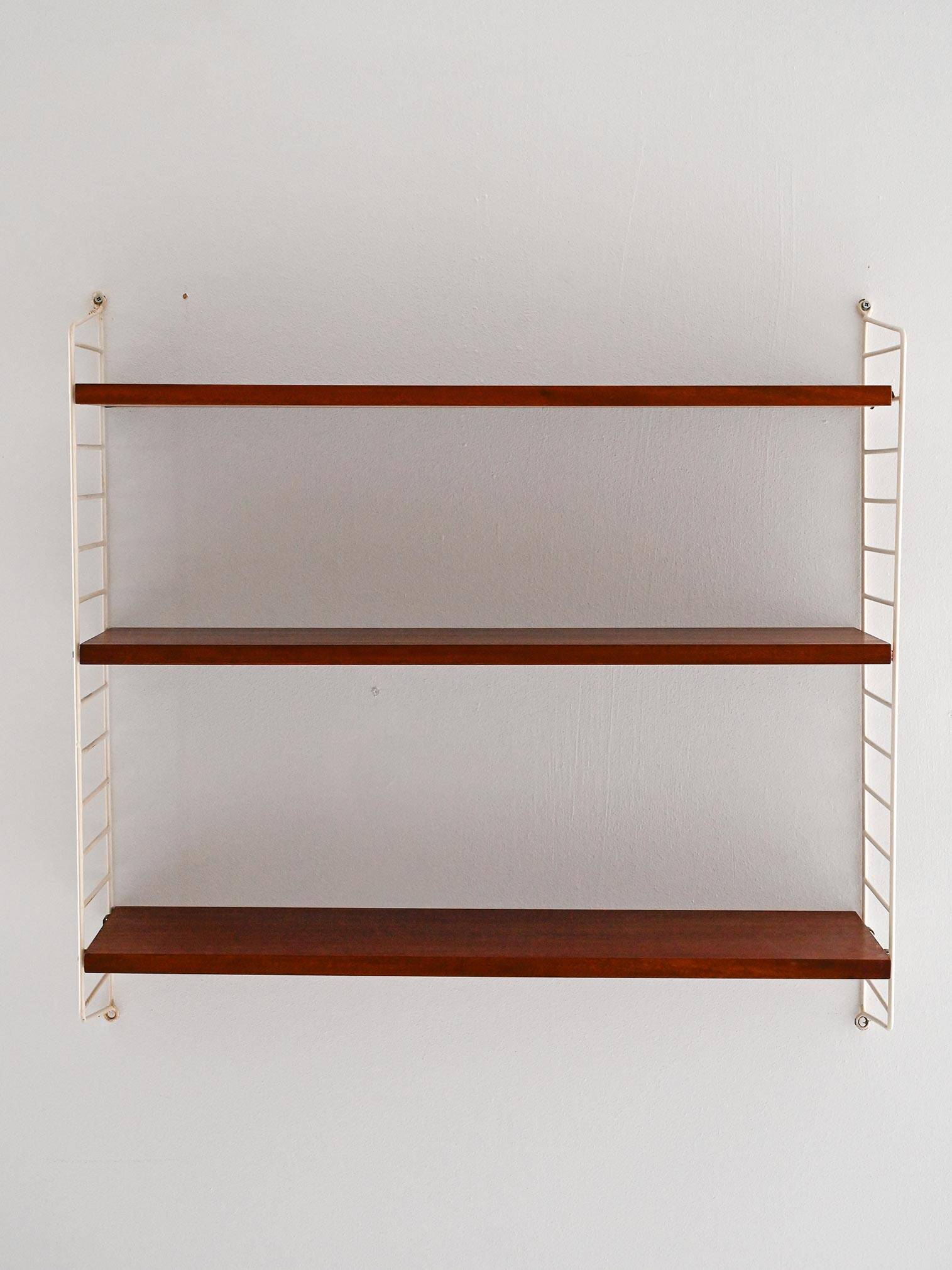 1960s Scandinavian Hylla wall shelf in mahogany