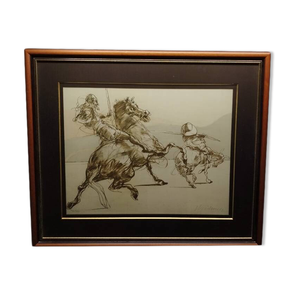 Tableau-lithographie de Claude Weisbuch