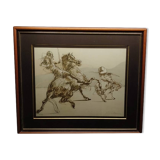 Large size AUTHENTIC lithograph painting by Claude WEISBUCH
