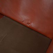 Red leather sofa, Scandinavian design, 1960s, designer: Fredrik Kayser, production: Vatne Møbler