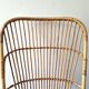 Chaise à dossier haut en rotin avec cadre blanc pour Rohé Noordwolde, Pays-Bas, années 1960