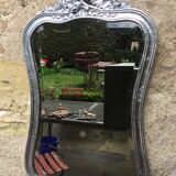Mirror carved silver 81 x 46 cm