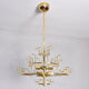 Large Venini Mid Century Italian Modern Triedri Murano Glass Chandelier