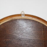 Oval bamboo mirror