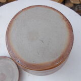 Old sandstone pot and its lid