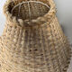 Mid-century ceramic lamp with wicker cap