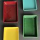 4 multicolored earthenware raviers