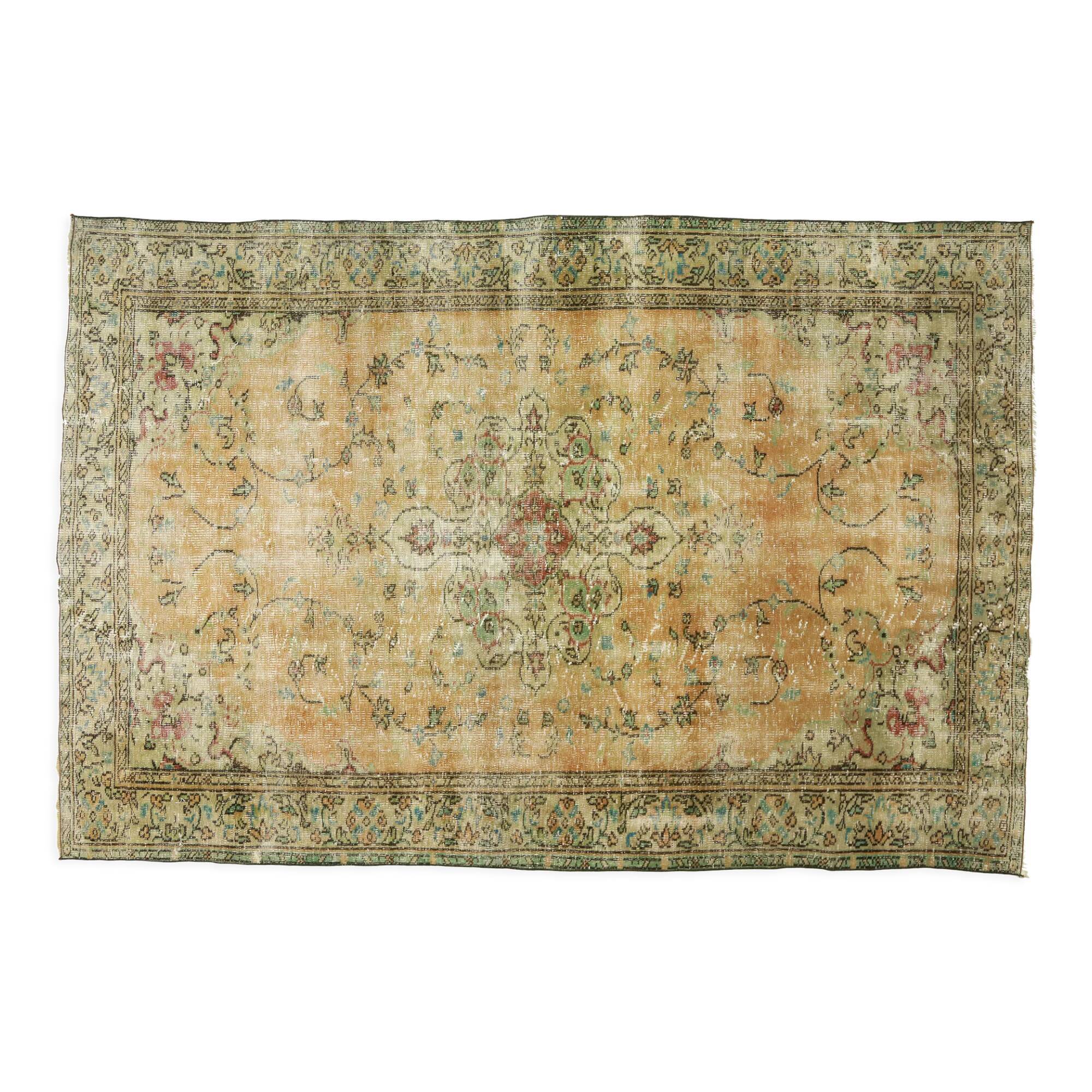 Anatolian handmade vintage rug 271 cm x 185 cm