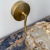 Vintage chiseled glass wall lamp