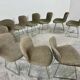 Set of 10 Wire chairs by Harry Bertoia for Knoll