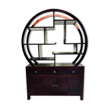 Round galay shelf on bahut sideboard