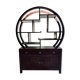 Round galay shelf on bahut sideboard