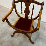 Dagobert armchair with red upholstery