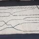 Decorated white Berber carpet 200cmx300cm