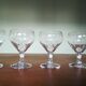 Five engraved vintage glasses white wine or aperitif glasses