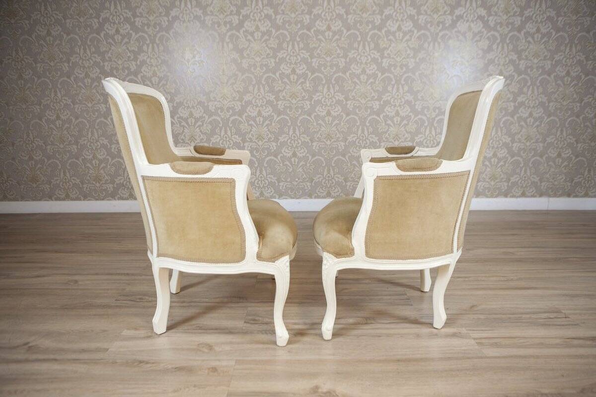 Rococo Style Beech Bergere Chairs, Early 20th Century, Set of 2