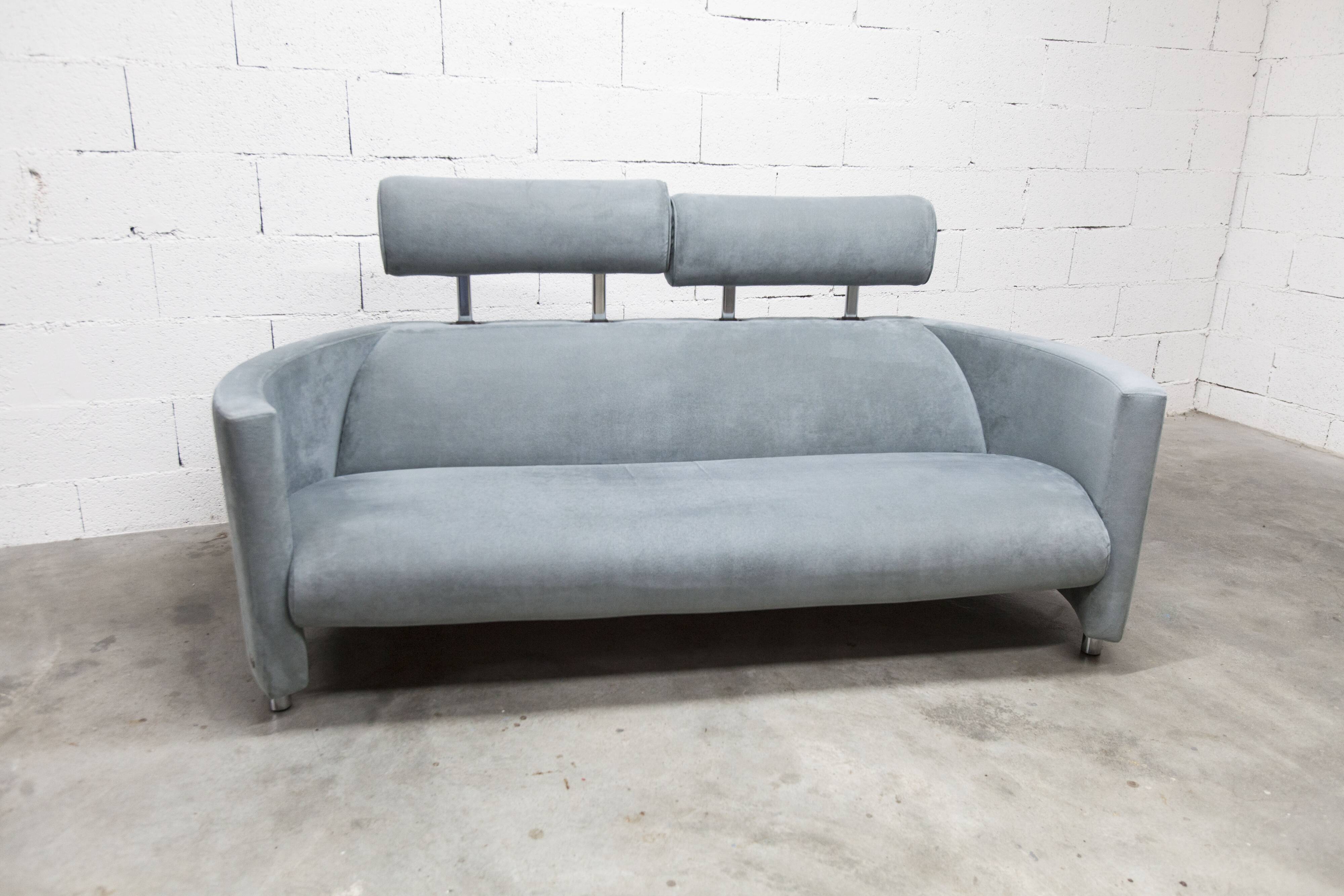 Negresco Sofa Design Bernard Massot for Neology France Moiré Velvet