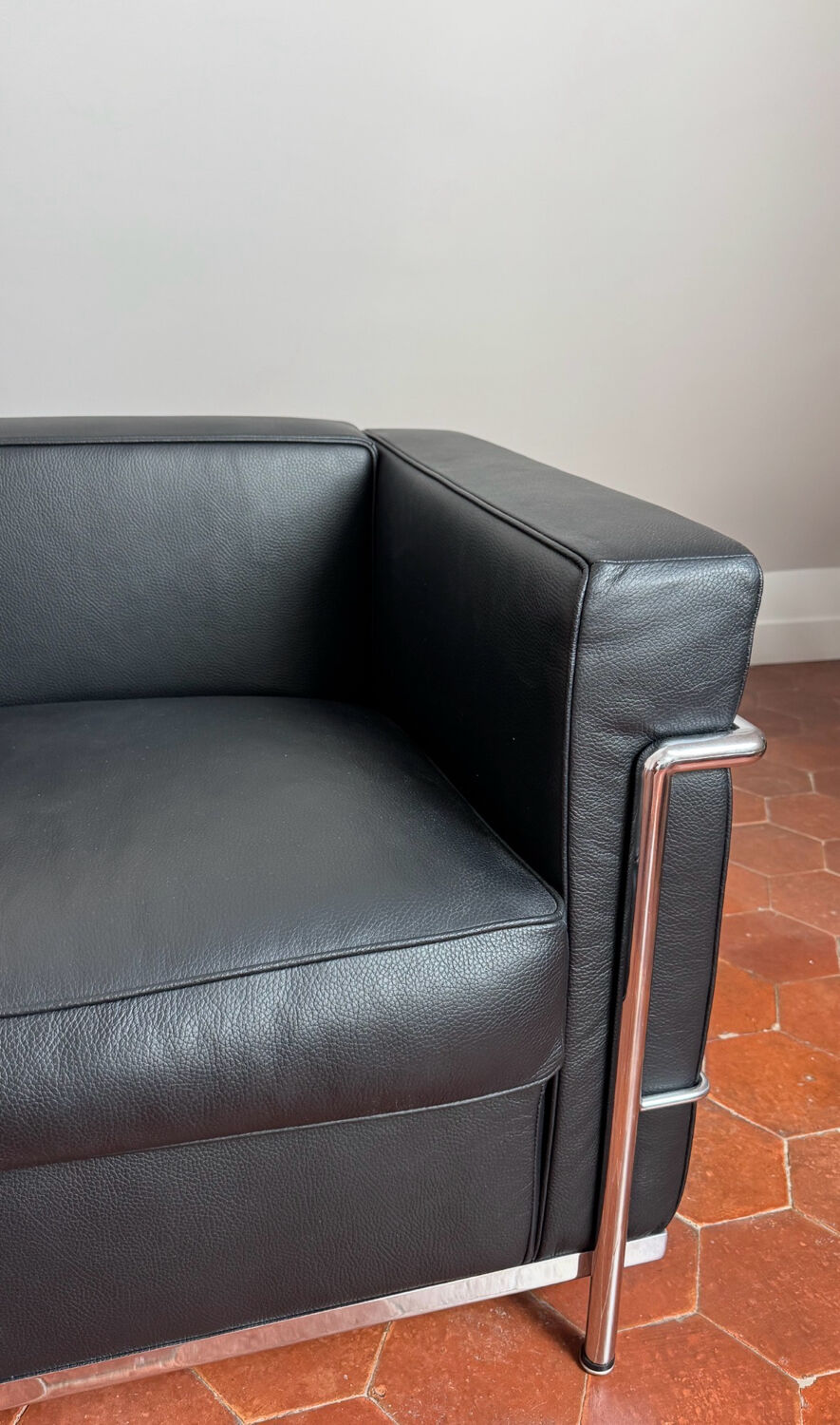 Pair of leather armchairs