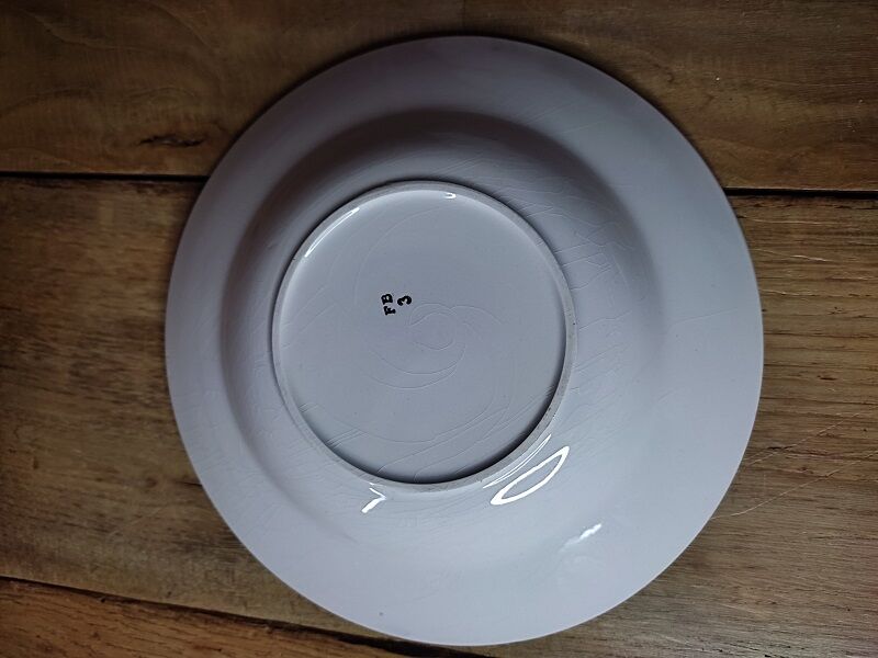 Plate Hollow Style décor Badonviller Old Red Flower dp 112144