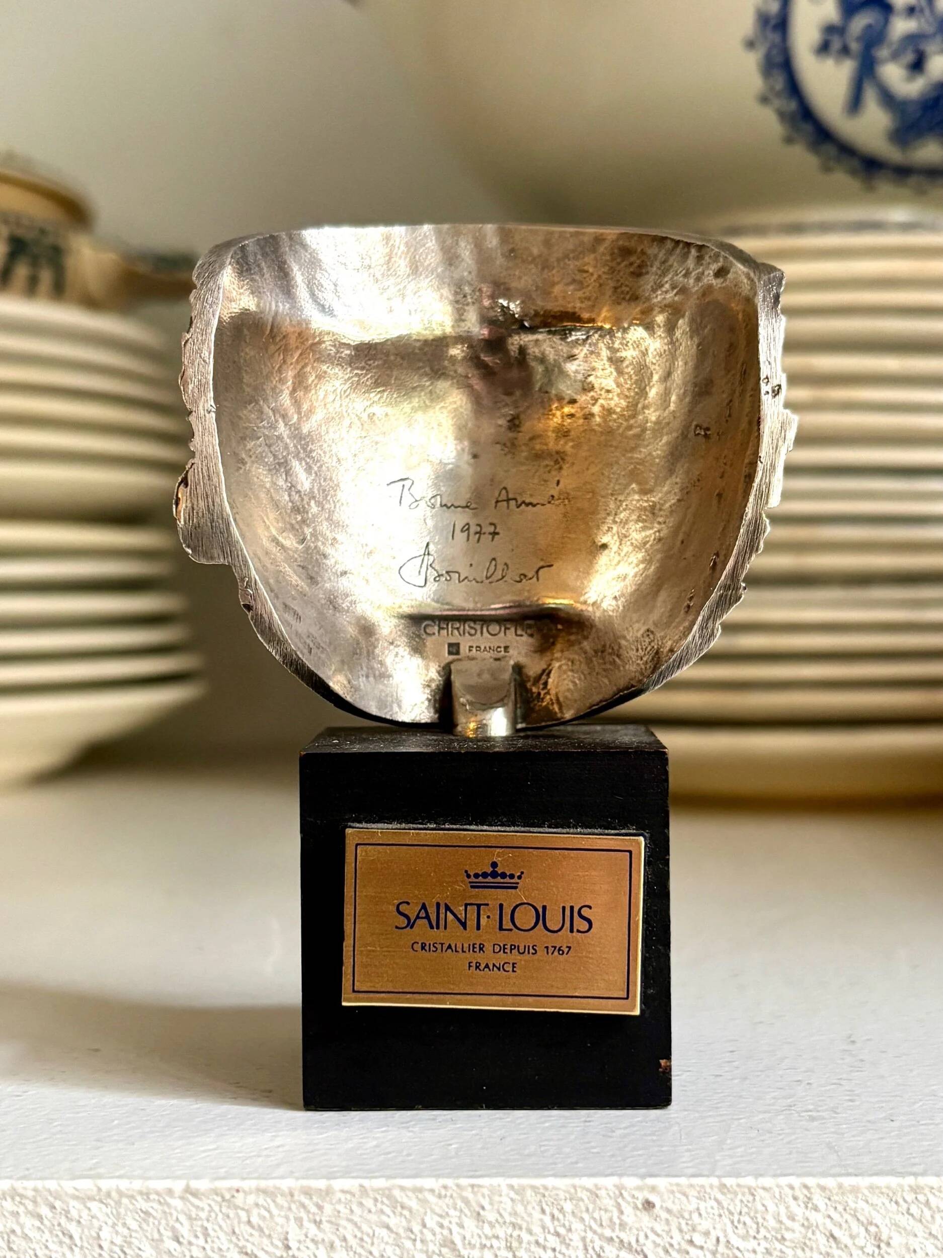 Silver-plated metal sculpture signed Igor Mitoraj for Christofle, 1977