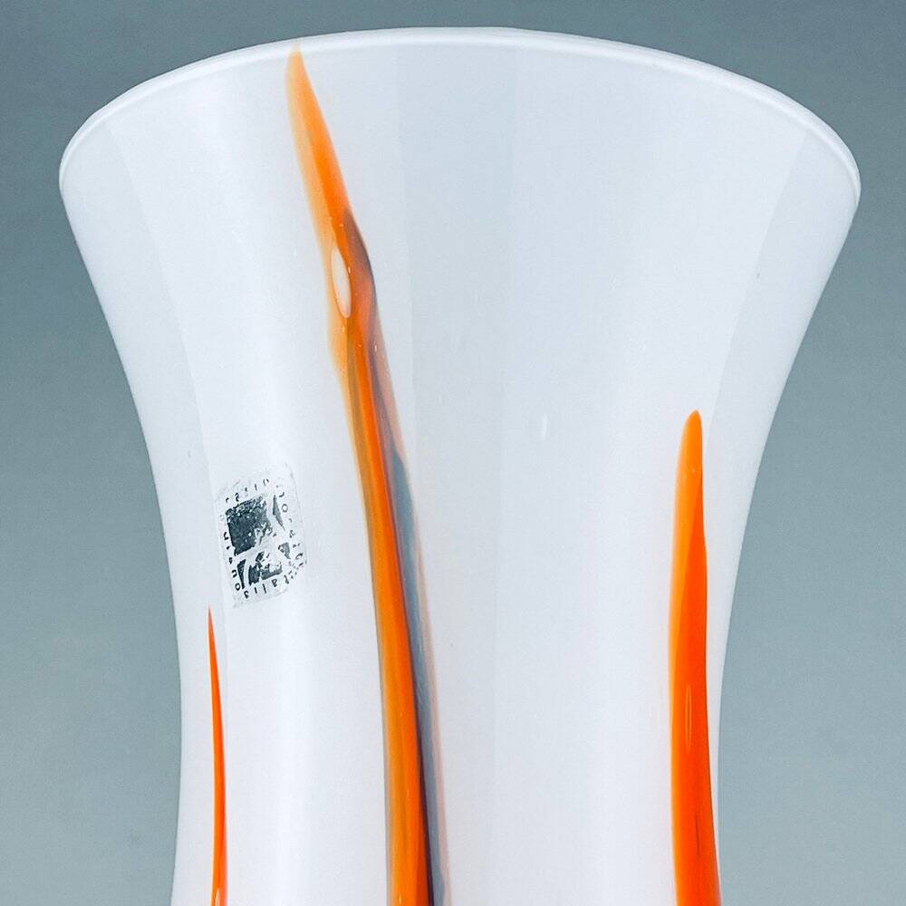 Hand-cut Murano glass vase by Carlo Moretti, Italy, 1970s.