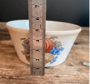 Set of 5 Vintage Boch Frères Ramekins / Small Bowls - Fruit Decor