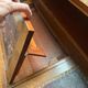 Beautiful vintage 20th-century American cylinder desk and its chair.