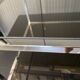 Table basse double plateau verre chrome style Bauhaus vintage 1970
