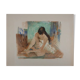 Paul COLLOMB: Dancer on a green background, original signed lithograph.