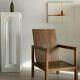 Fauteuil en bois naturel (teck) design minimaliste