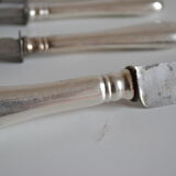 12 antique metal silver monogram table knives