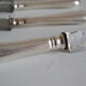 12 couteaux de table ancien metal argente monogramme
