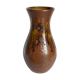 High potter's vase with flared neck with tachist enamel