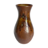 High potter's vase with flared neck with tachist enamel