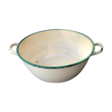 Large old enamelled basin