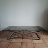 Coffee table smoked glass 70s