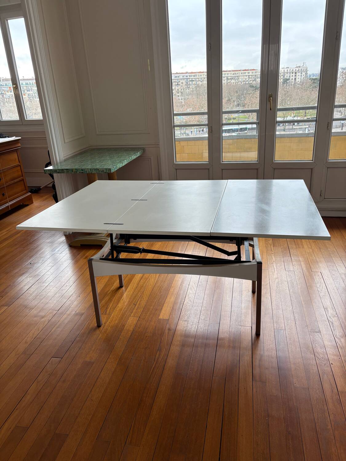 White modular designer coffee and side table by Joseph André Motte.