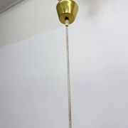 Brass & acrylic ball hanging lamp pendant by Emil Stejnar, 1950s