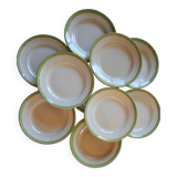 Service de 10 assiettes à dessert MDL Faîencerie d'Orchies