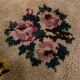 Round vintage wool rug 145cm