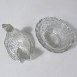 Portieux Vallerysthal style brooding hen candy box